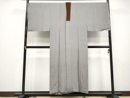 平和屋本店●極上　男性　源氏紬　アンサンブル・長襦袢セット　キングサイズ　涅色　布四季庵　証紙付き　逸品　未使用　CYAA4997s6
