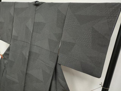 平和屋着物●極上　江戸小紋　寄せ小紋柄　黒地　逸品　CYAA5002s6