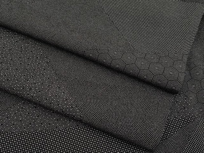 平和屋着物●極上　江戸小紋　寄せ小紋柄　黒地　逸品　CYAA5002s6