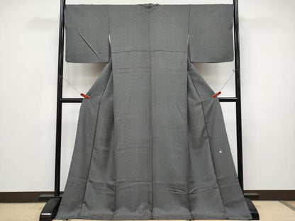 平和屋着物●極上　伝統工芸師　服部光擴　江戸小紋　角通し　黒地　逸品　CYAA5004s6
