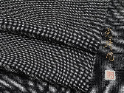 平和屋着物●極上　伝統工芸師　服部光擴　江戸小紋　角通し　黒地　逸品　CYAA5004s6