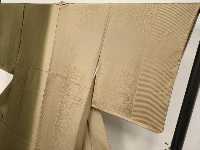 平和屋着物●極上　染色作家　斉藤三才　訪問着　間道　暈し染め　海松色×榛色　逸品　未使用　CYAA5007s6