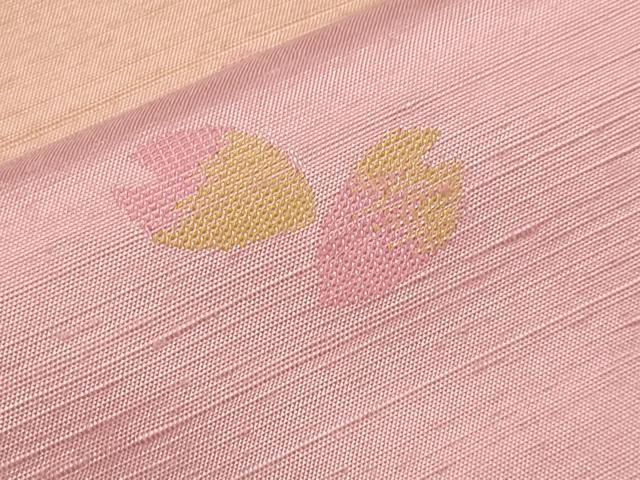 平和屋本店●希少　紅花紬　米沢　新田秀次　振袖　紅花染　花吹雪　反端付き　逸品　未使用　CYAA5008s6