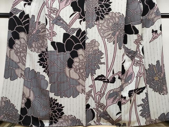 平和屋本店●極上　キモノデザイナー　斉藤上太郎　訪問着　枝花文　灰白色地　逸品　未使用　CYAA5014s6