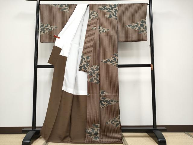 平和屋着物●極上　染色作家　斉藤三才　小紋　三才鳥　逸品　CYAA5020s6