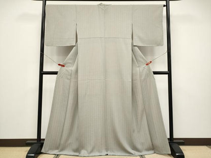 平和屋着物●極上　江戸小紋　花菱文　柳煤竹色地　逸品　未使用　CYAA5028s6