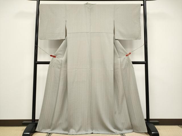 平和屋着物●極上　江戸小紋　花菱文　柳煤竹色地　逸品　未使用　CYAA5028s6