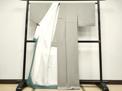 平和屋着物●極上　江戸小紋　花菱文　柳煤竹色地　逸品　未使用　CYAA5028s6