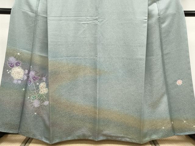 平和屋本店●最高級　久保田一竹　幻の辻が花　訪問着　絞り　暈し染め　金通し地　豆がら茶色地　逸品　CYAA5040s6