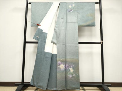平和屋本店●最高級　久保田一竹　幻の辻が花　訪問着　絞り　暈し染め　金通し地　豆がら茶色地　逸品　CYAA5040s6
