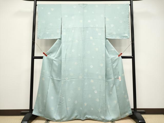 平和屋着物●極上　吉岡工房　染司よしおか　五代目　吉岡幸雄　小紋　正倉院臈纈　秘色色地　ゑり善扱い　逸品　未使用　CYAA5041s6