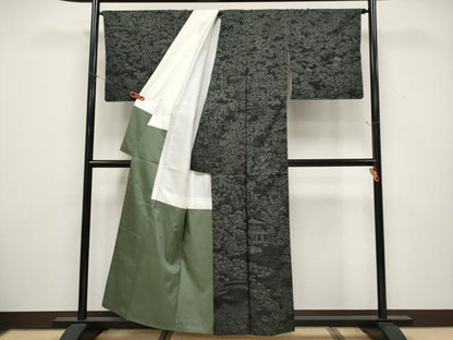 平和屋本店●極上 白泥染の第一人者・絣の魔術師 恵積五郎 本場大島紬 恵大島織物謹製 9マルキ 泥染 京百選 証紙付 逸品 未使用 CYAA5053s6