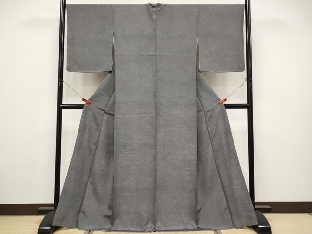 平和屋本店●希少　日本工芸会正会員　藍田正雄の父・藍田春吉　江戸小紋　行儀　黒地　逸品　未使用　CYAA5059s6