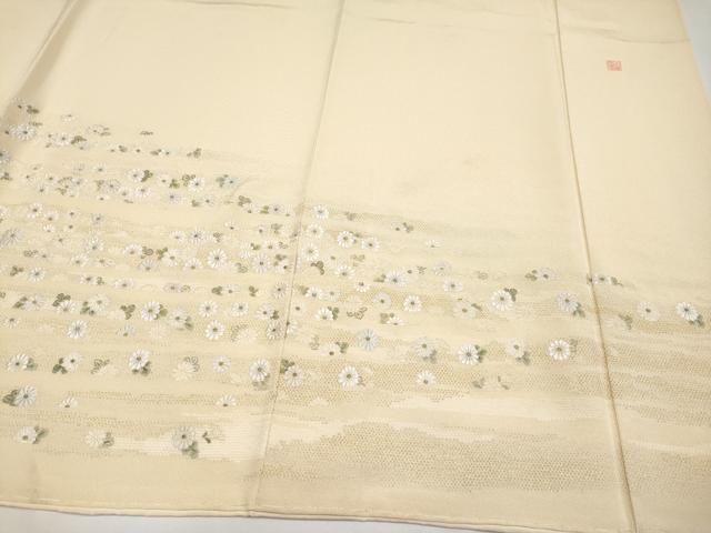 平和屋本店●極上　山口美術織物　皇室　伊勢神宮御用　西陣織　訪問着　寿光織　唐織　霞菊文　金糸　蜂蜜色地　逸品　未使用　CYAA5062s6