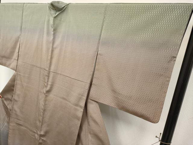 平和屋本店●極上　伝統工芸士　曽根武勇　訪問着　お召　菱文　逸品　CYAA5065s6