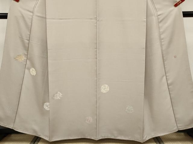 平和屋本店●極上　山口美術織物　皇室　伊勢神宮御用　西陣織　訪問着　唐織　花丸文　金銀糸　灰梅色地　逸品　CYAA5074s6