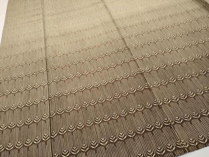 平和屋本店▽希少　染織作家　渋紙型　渋谷和子　訪問着　単衣　横段文　暈し染め　逸品　CYAA5075s6