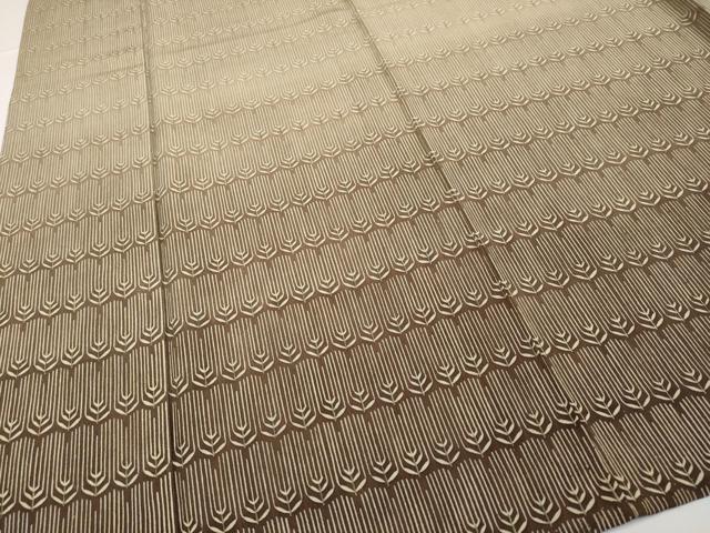 平和屋本店▽希少　染織作家　渋紙型　渋谷和子　訪問着　単衣　横段文　暈し染め　逸品　CYAA5075s6