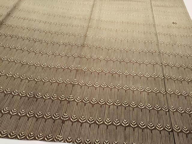 平和屋本店▽希少　染織作家　渋紙型　渋谷和子　訪問着　単衣　横段文　暈し染め　逸品　CYAA5075s6