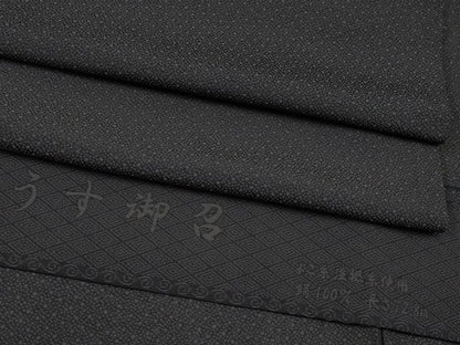 平和屋本店＊極上 夏物 西陣 うす御召 風通織 黒地 上代49万 反端付き 逸品 CYAA5079s6