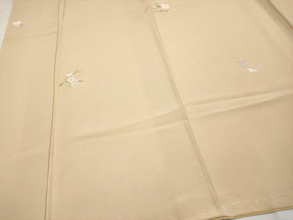 平和屋本店●極上　京加賀友禅　百貫石峰　小紋　舞花文　香色地　逸品　CYAA5094s6