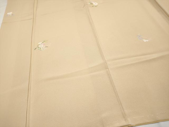 平和屋本店●極上　京加賀友禅　百貫石峰　小紋　舞花文　香色地　逸品　CYAA5094s6