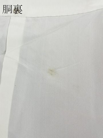 平和屋本店●極上 郡上紬 草木染 横段文 逸品 CZAA0049s4