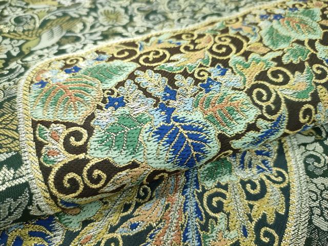 平和屋本店●極上 西陣 川島織物 六通太鼓柄 本袋帯 唐織 鳳凰花唐草文 金銀糸 三越扱い 逸品 CZAA1086s5