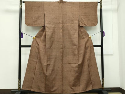 平和屋本店■希少　ざざんざ織　単衣　逸品　CZAA1129s5