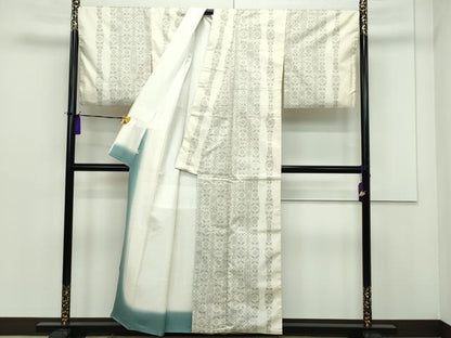 平和屋本店■希少　本場大島紬　龍郷絣　白大島　逸品　CZAA1134s5