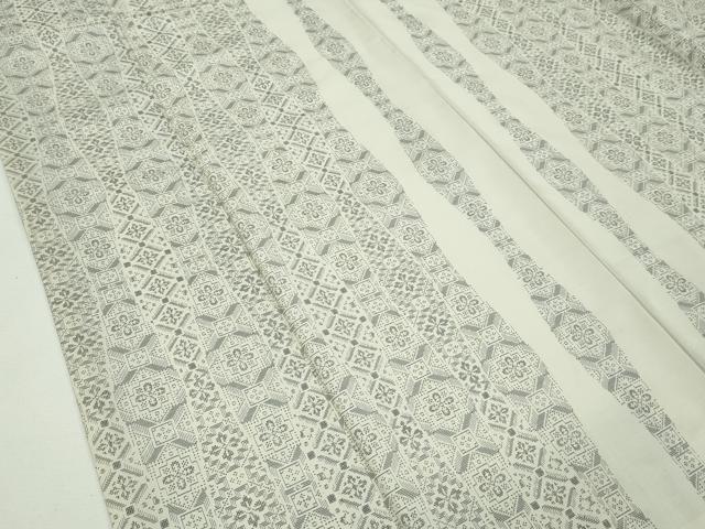 平和屋本店■希少　本場大島紬　龍郷絣　白大島　逸品　CZAA1134s5