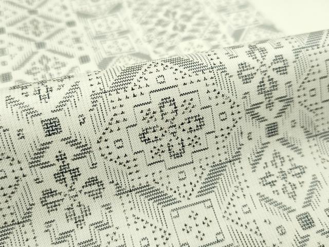 白大島紬　割り込み絣 平和屋本店□希少 本場大島紬 龍郷絣 白大島 逸品 CZAA1134s5