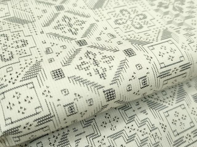 平和屋本店□希少 本場大島紬 龍郷絣 白大島 逸品 CZAA1134s5