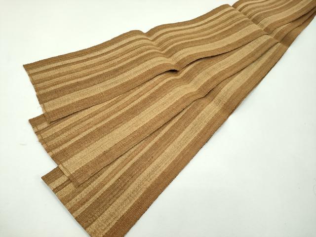 平和屋本店■極上　夏物　半幅帯　間道　自然布　逸品　CZAA1192s5