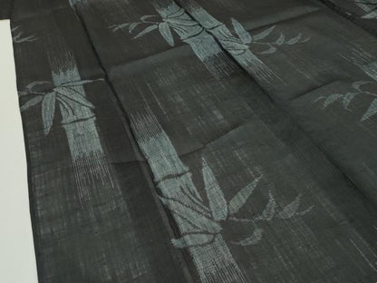 平和屋本店■極上　夏物　重要無形文化財　本場宮古上布　笹竹文　苧麻　逸品　未使用　CZAA1264s5