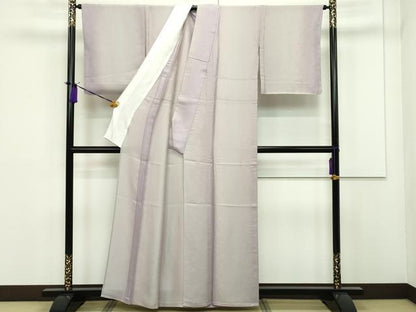 平和屋本店▽極上 お召 単衣 葡萄蔦の葉地紋 暈し染め 逸品 未使用 CZAA1270s5