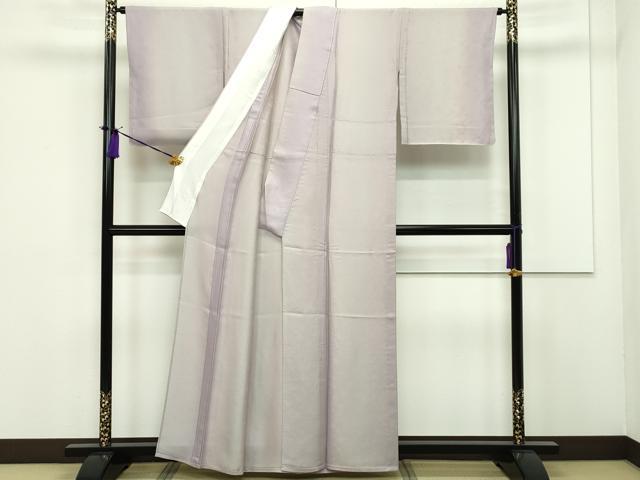 平和屋本店▽極上 お召 単衣 葡萄蔦の葉地紋 暈し染め 逸品 未使用 CZAA1270s5