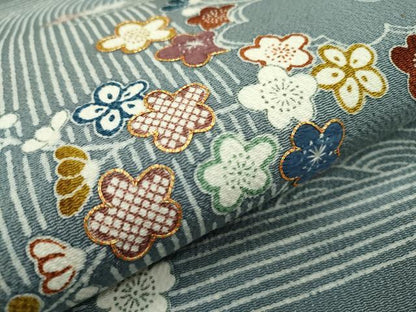 平和屋本店●極上 九寸名古屋帯 駒刺繍 松竹梅 鬼しぼ縮緬 逸品 CZAA1300s5