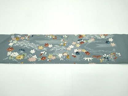 平和屋本店●極上 九寸名古屋帯 駒刺繍 松竹梅 鬼しぼ縮緬 逸品 CZAA1300s5