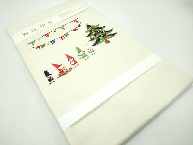 平和屋本店■極上　九寸名古屋帯　総刺繍　クリスマス　ツリー　サンタクロース　金糸　逸品　新品　CZAA1302s5