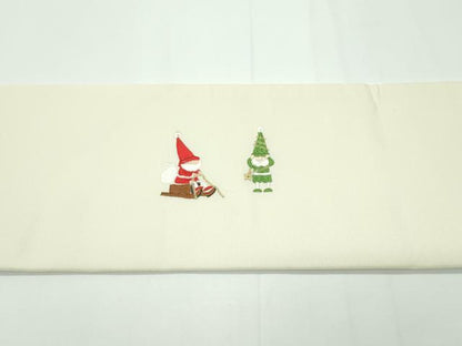 平和屋本店■極上　九寸名古屋帯　総刺繍　クリスマス　ツリー　サンタクロース　金糸　逸品　新品　CZAA1302s5