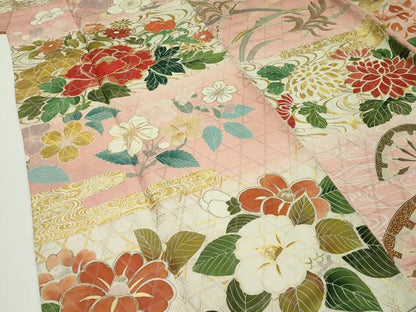 平和屋本店●極上 創業460年・千總 振袖 駒刺繍 草花文 暈し染め 金彩 高島屋扱い 逸品 CZAA1379s5