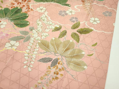 平和屋本店●極上 創業460年・千總 振袖 駒刺繍 草花文 暈し染め 金彩 高島屋扱い 逸品 CZAA1379s5