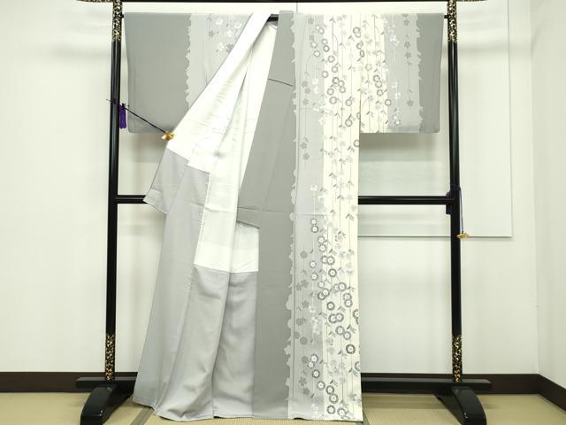 平和屋本店●極上 鎌倉友禅 坂井教人 日本工芸会正会員 訪問着 枝垂れ花文 金銀彩 逸品 CZAA1399s5