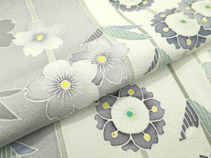 平和屋本店●極上 鎌倉友禅 坂井教人 日本工芸会正会員 訪問着 枝垂れ花文 金銀彩 逸品 CZAA1399s5