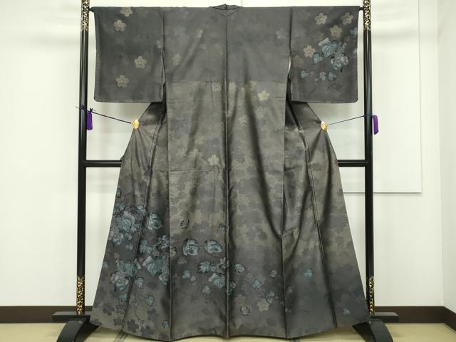 平和屋本店●極上 西陣 とみや織物謹製 訪問着 お召地 福寿 葡萄蔦の葉文 逸品 未使用 CZAA1439s5