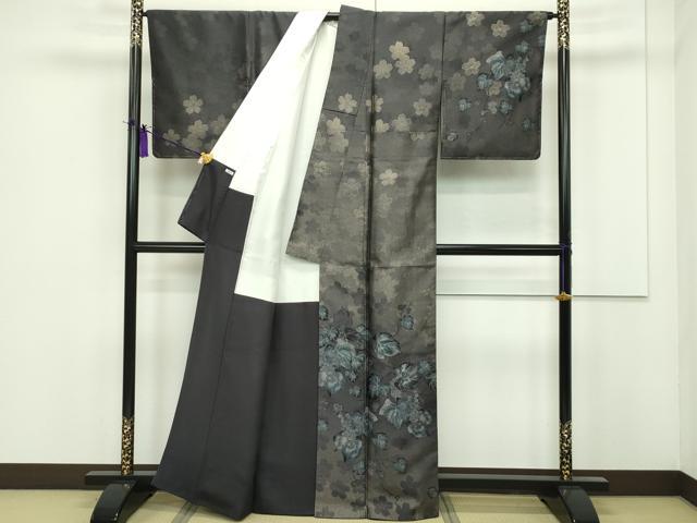 平和屋本店●極上 西陣 とみや織物謹製 訪問着 お召地 福寿 葡萄蔦の葉文 逸品 未使用 CZAA1439s5