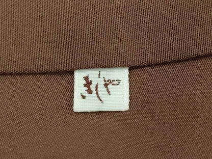 平和屋本店■極上　銀座きしや　小紋　総刺繍　花唐草文　金糸　茶褐色地　たとう紙付き　逸品　未使用　CZAA1446s5