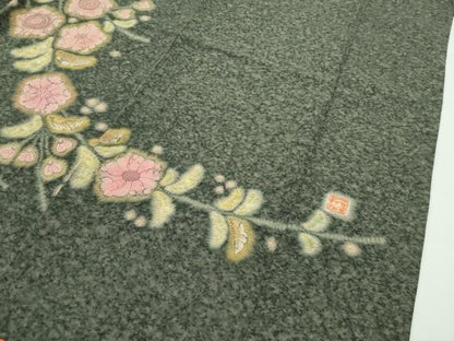 平和屋本店■最高級　初代　久保田一竹　幻の辻が花　辻が花88個　振袖　絞り　逸品　CZAA1449s5