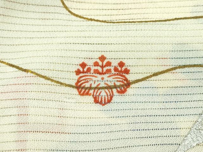 平和屋本店■希少　夏物　アンティーク　振袖　刺繍　絽　御所解文　金銀糸　逸品　CZAA1507s5
